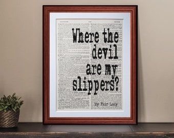 My Fair Lady Quotes My Fair Lady Quote Dictionary Page Art Print Vintage Antique | Etsy