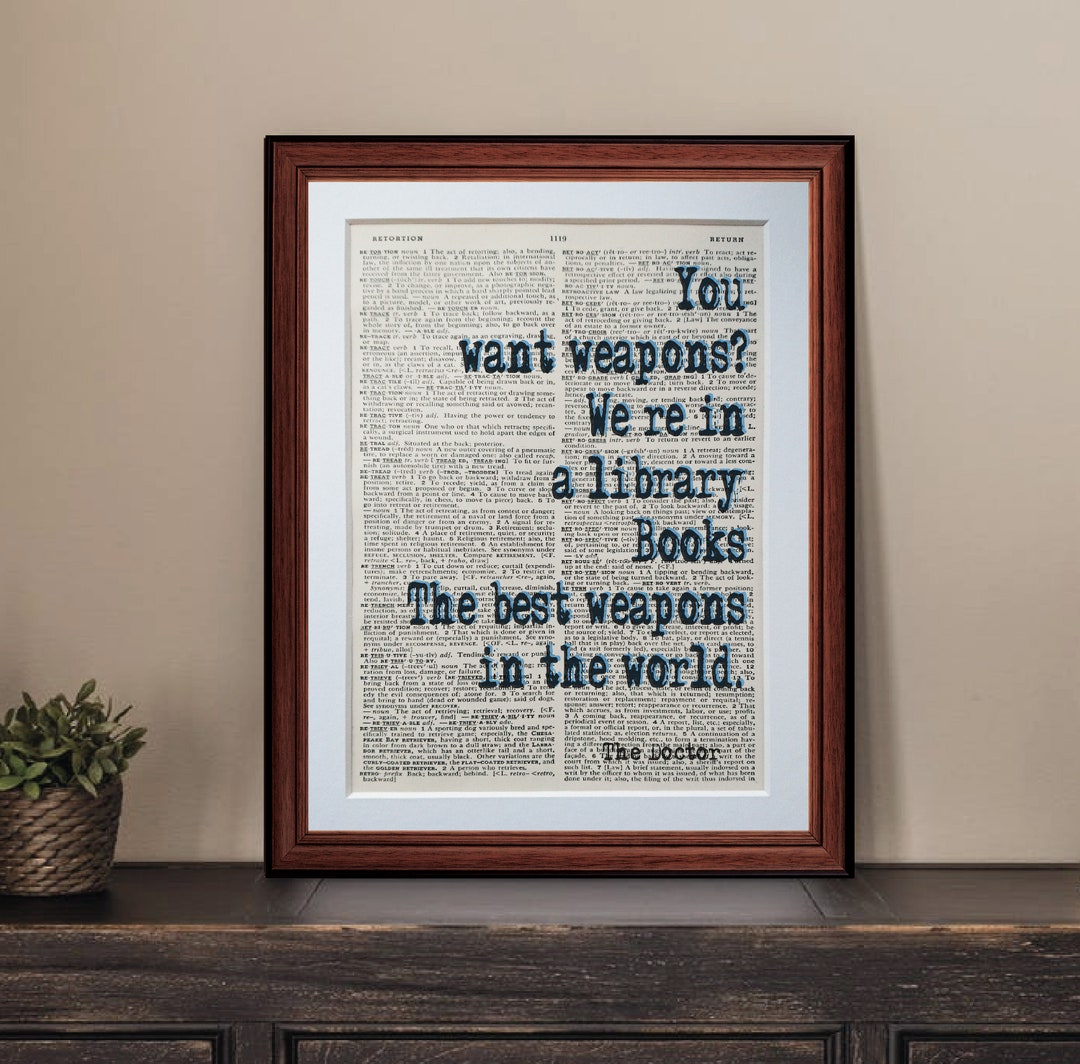 DR WHO Quote Dictionary Page Art Print Vintage Antique - Etsy