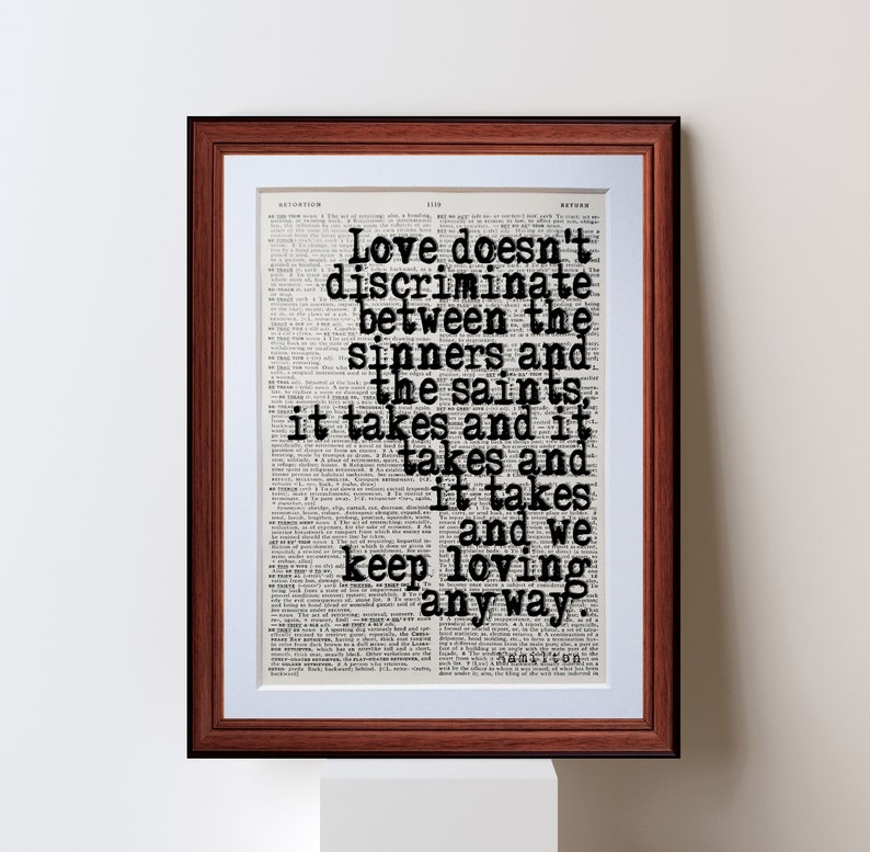 vintage antique inspiration Hamilton quote dictionary page art print