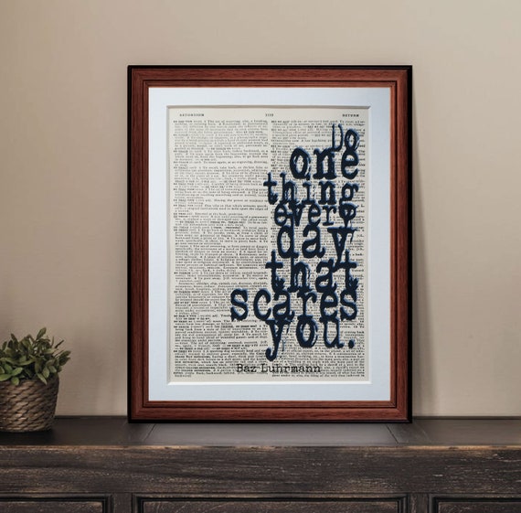 SunScreen Colour QUOTE print wall art poster literary Baz Luhrmann lyrics