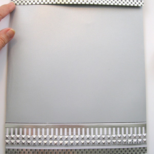 9 x 12 Envelope Silver and white embellished fancy document business envelope presentation Handmade large envelope paper good