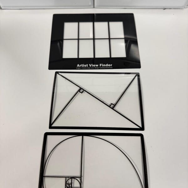 view finder set of 3 - transparent artist