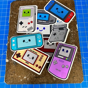 Video Game Glossy Stickers: Waterproof Vinyl Decals (Pack of 9)