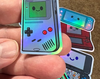 Waterproof Video Game Sticker Pack: Holographic Gamer Stickers (9 pc)