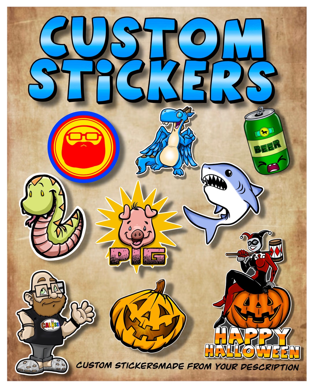 Custom Illustration or Sticker or Digital Design - Etsy