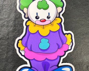 Clown Sticker - fun stickers, Glossy, Stickers