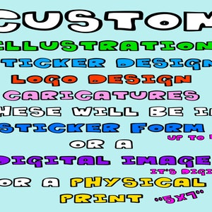 Custom illustration or sticker or digital design image 2