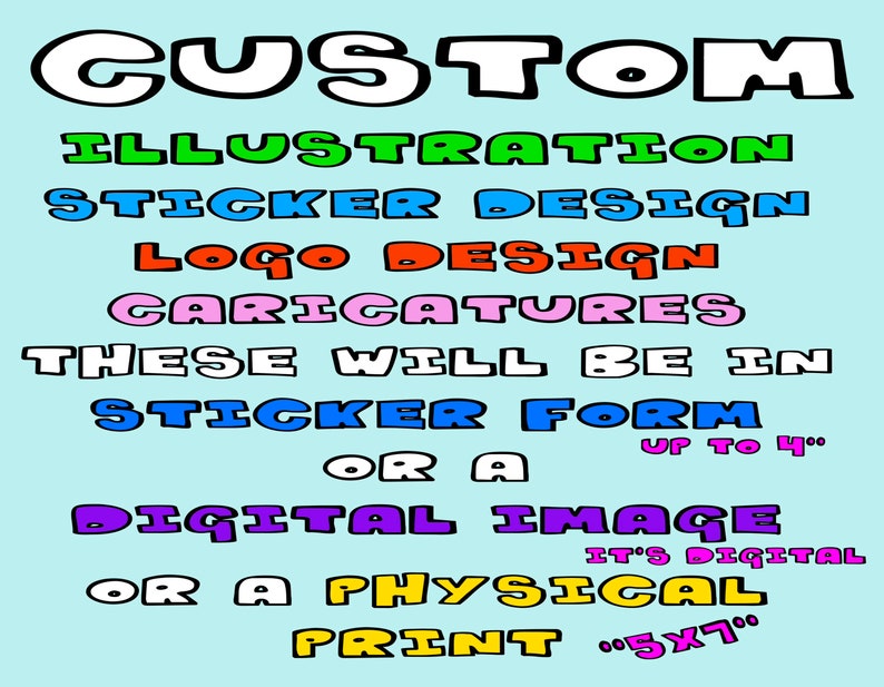 Custom illustration or sticker or digital design image 2