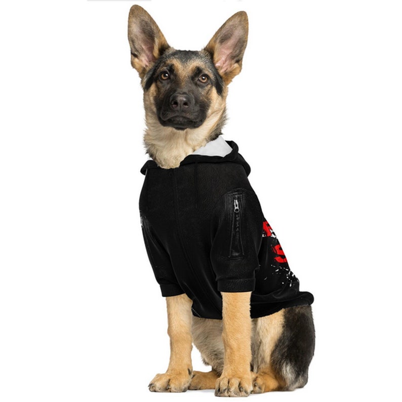 Rock Star Leather Print Dog Hoodie