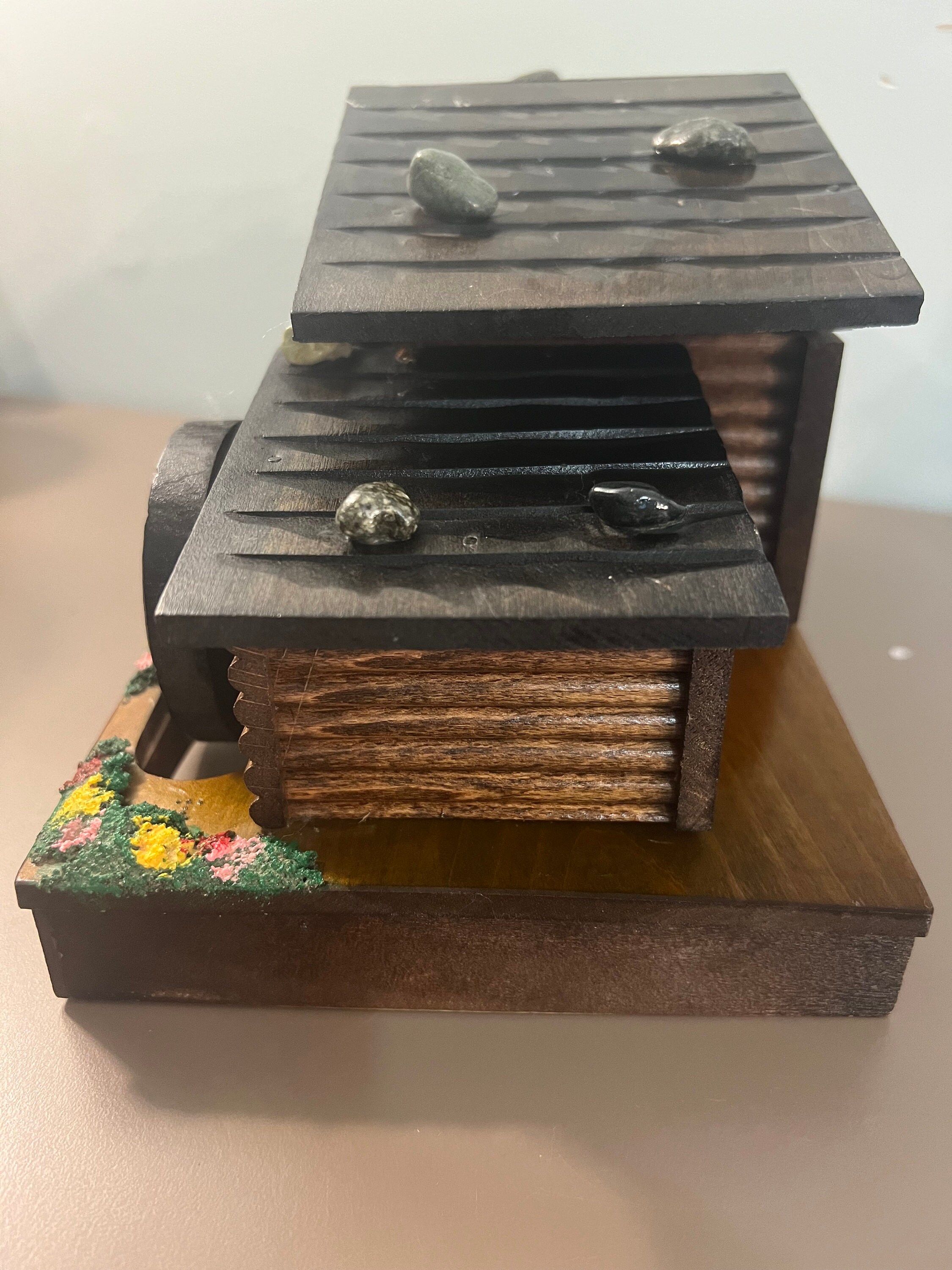 Mid Century Tokiwa Japan Swiss Chalet Musical Jewelry Box Etsy