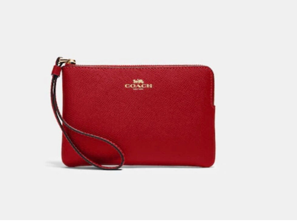 Coach Corner Zip Wristlet コーナー ジップ リストレット CAQ59 Coach Corner Zip Wristlet With Signature Canvas | Brixton Baker