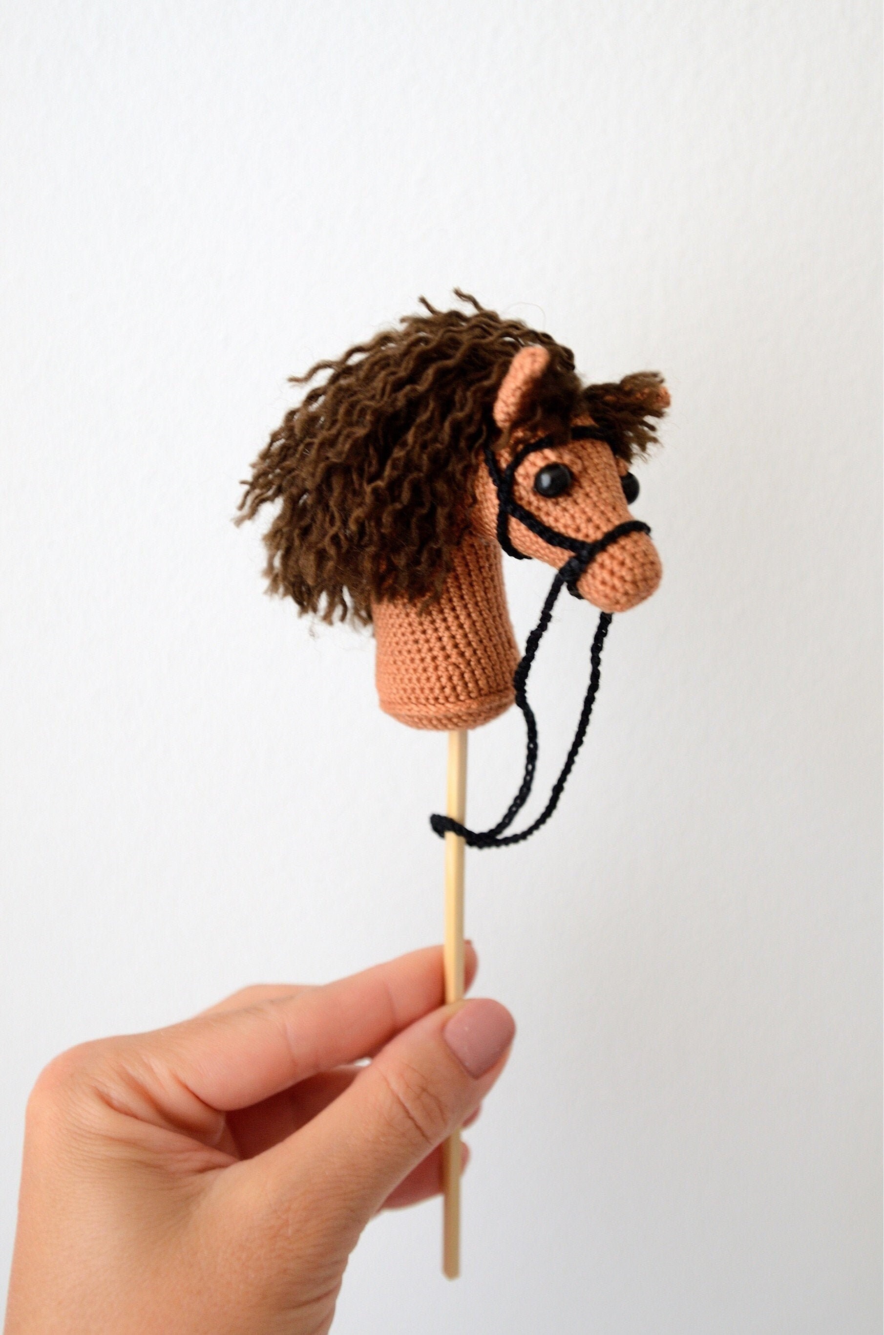 Brown stick horse miniature handmade stick horse toy for Etsy