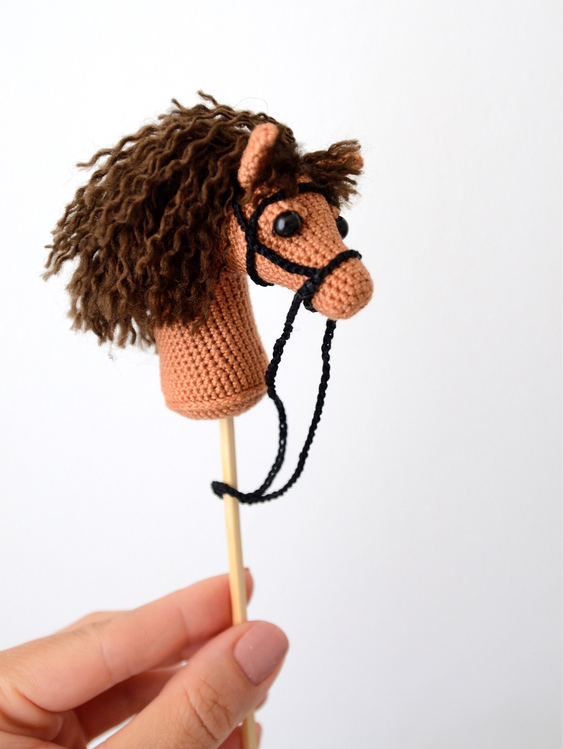 Brown stick horse miniature handmade stick horse toy for Etsy