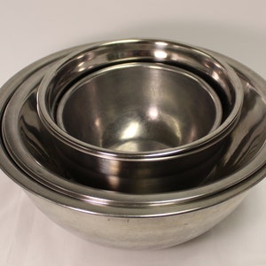 Stainless steel Bowls 6 various sizes