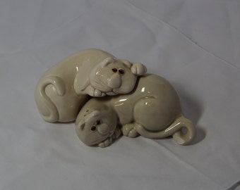 Adorable cat figurines Salt and Pepper shakers Fitz & Floyd