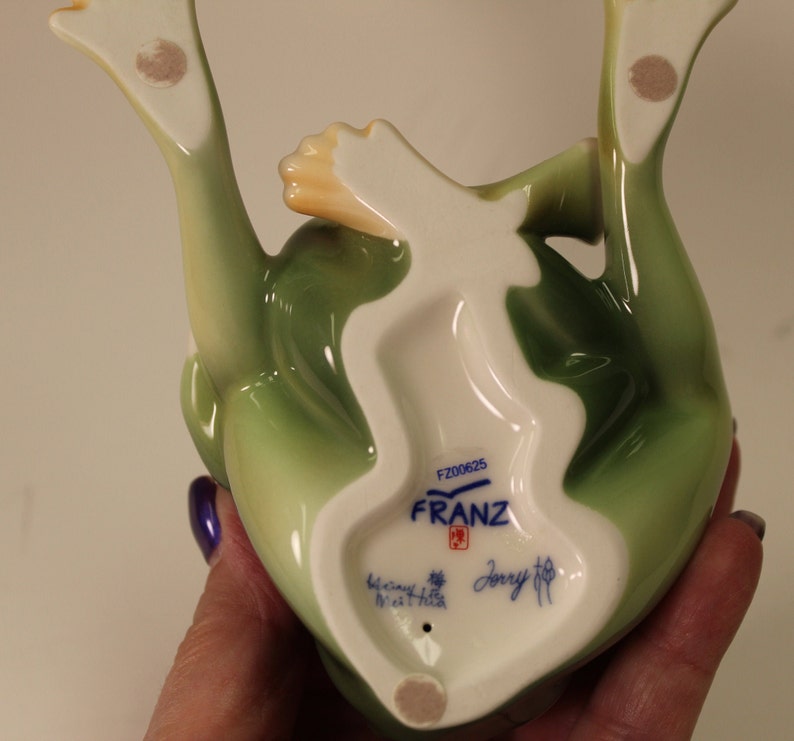 Franz Porcelain Amphibia Frog Mother & Daughter Figurine Etsy