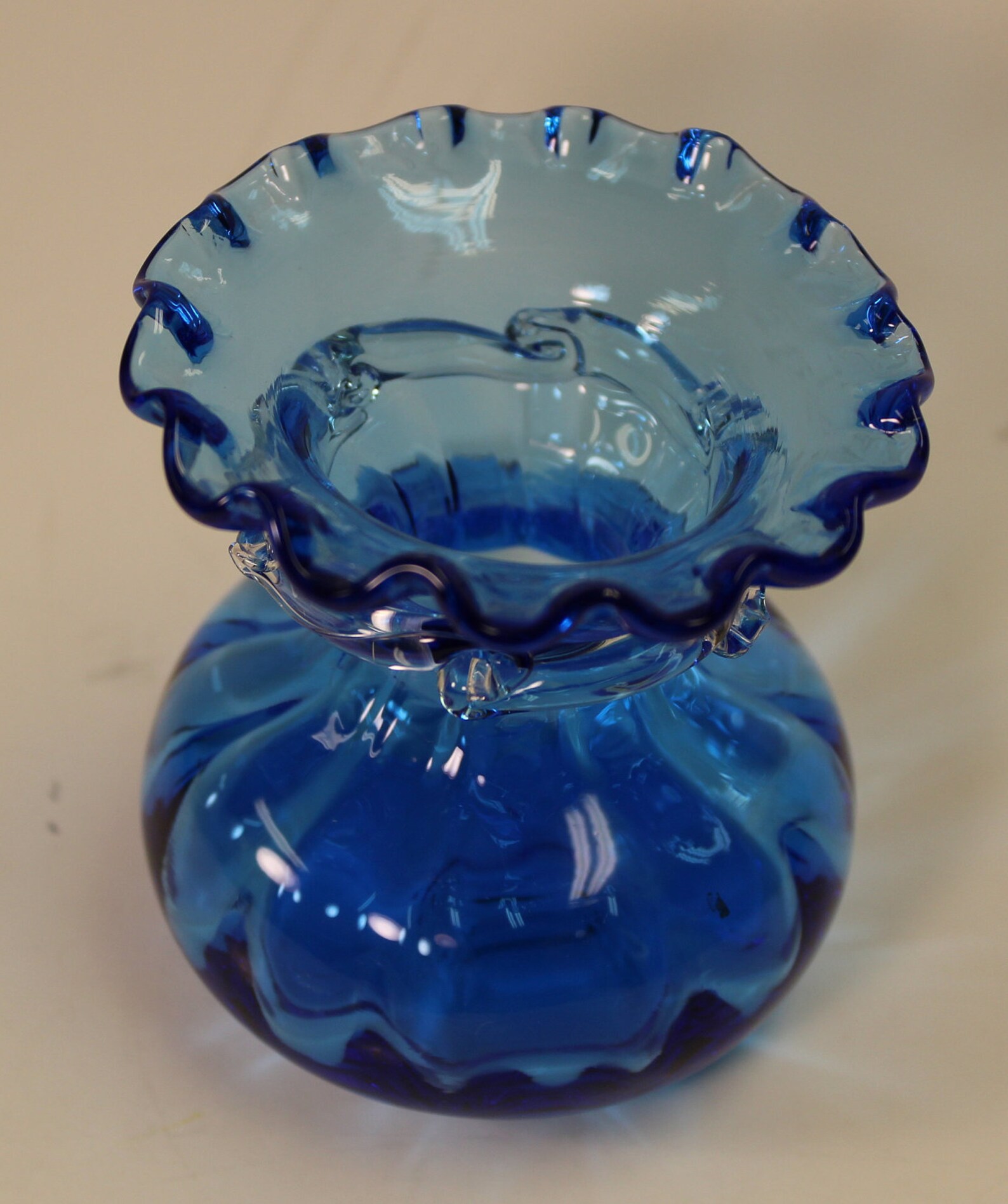 Sky Blue Hand Blown Vase Etsy