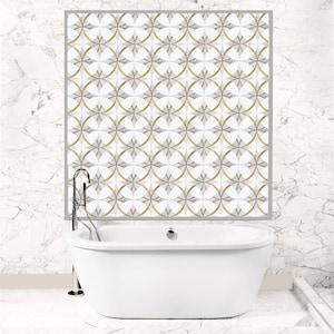 Marble Brass Ring Tile