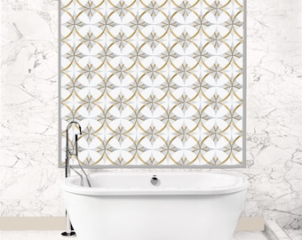 Marble Brass Ring Tile