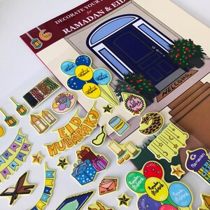Ramadan stickers, Islamic gift, Islamic book for kids, Ramadan activity, advent, Islamic craft, Eid gift, Ramadan decoration basket