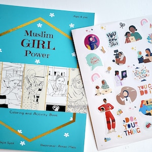 Islamic Activity book, Islamic book for kids, Eid gift, Muslim Girl Book