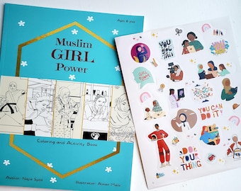 Islamic Activity book, Islamic book for kids, Eid gift, Muslim Girl Book