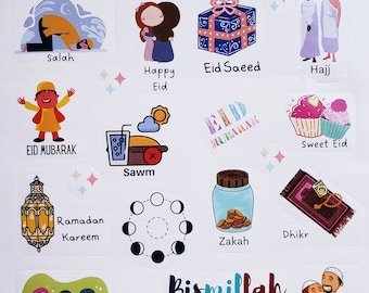 Eid stickers, eid gift, ramadan stickers, eid decorations, ramadan book, kids eid gift, muslim kids activities, islamic activities