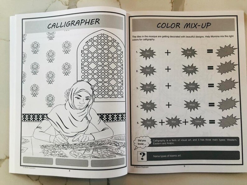 Islamic Activity book, Islamic book for kids, Eid gift, Muslim Girl Book image 5