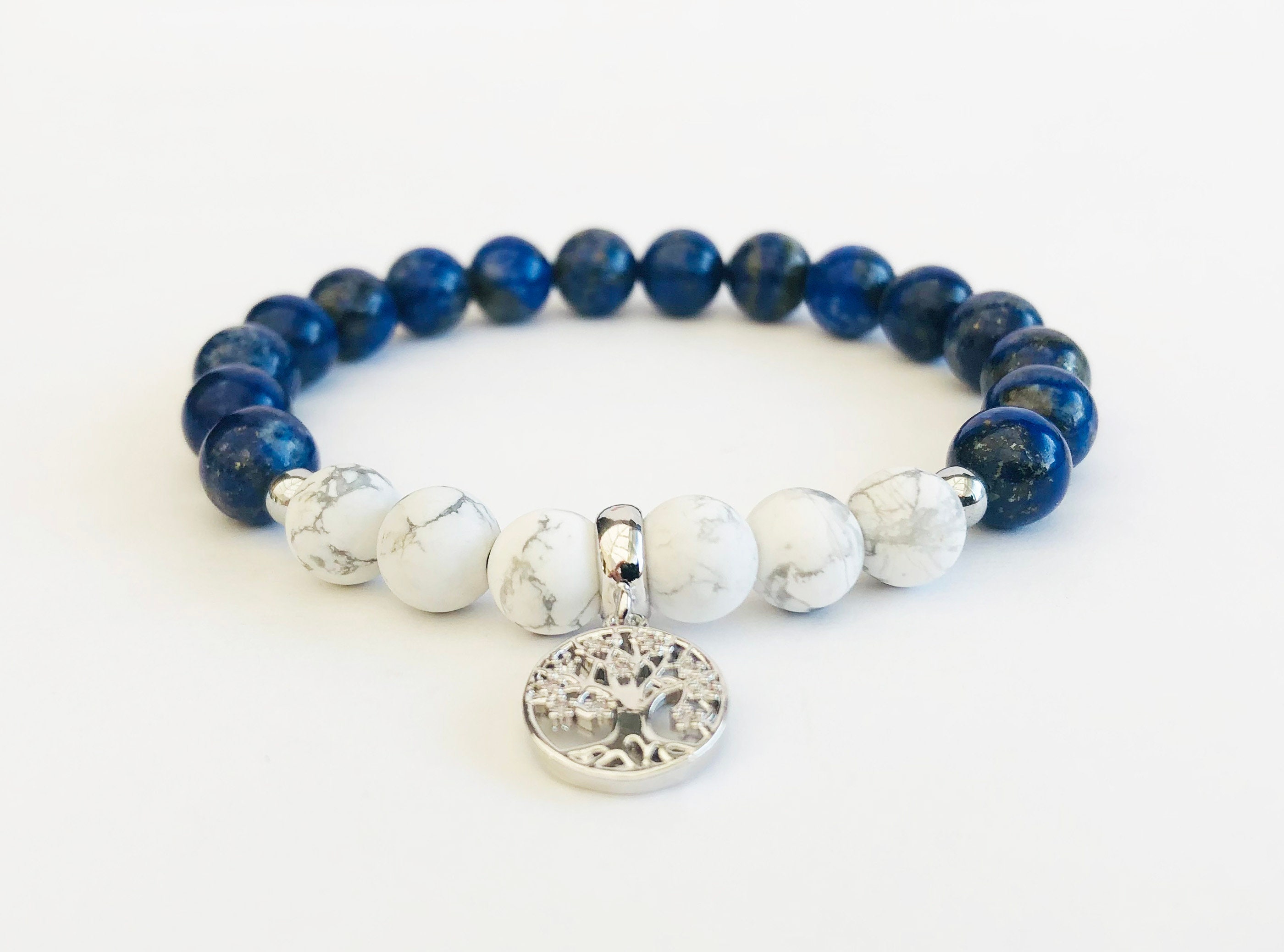 Magnificent bracelet in natural beads from LAPIS LAZULI