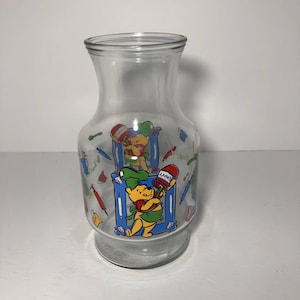 Vintage DISNEY Winnie the Pooh Glass Container