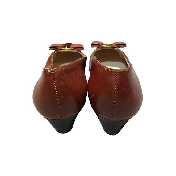 Salvatore Ferragamo Vara Leather Heels Brown Size… - image 6