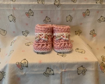 Hand Crochet Baby Bootie's,Baby Girl Bootie's, Baby Boy Bootie's,Newborn Bootie's, Baby Keepsake, Baby Shower Gift,Christmas Gift