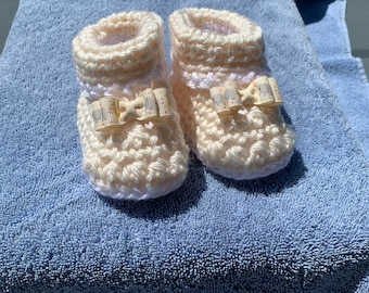 Hand Crochet Unisex Baby Booties,Baby Shower Gifts,Keepsake Gifts,Christmas Gifts,Special Occasion Gifts