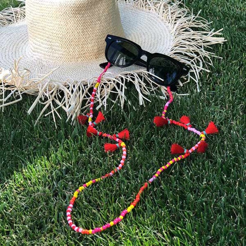 Customizable Sunglasses Chain Colourful Sunglass Straps Etsy