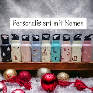 Children&#39;s stainless steel drinking bottle engraved with name / stainless steel drinking bottle personalized with name