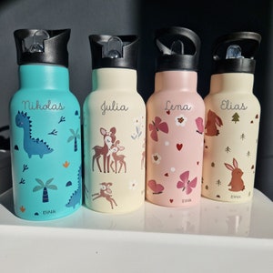 Children&#39;s stainless steel drinking bottle engraved with name / stainless steel drinking bottle personalized with name