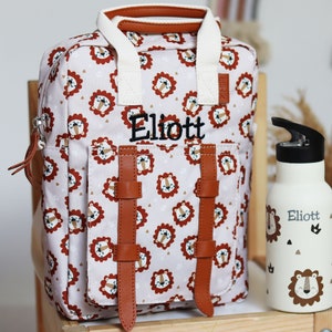 Ensemble sac à dos pour enfants avec gourde personnalisé| avec nom| Sac à dos pour enfants| Gourde pour enfants| Sac à dos de maternelle| ÉliNik| Pissenlit