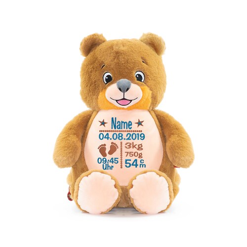Cuddly Toy With Name 40 Cm Plush Toy for Babies Birth Etsy