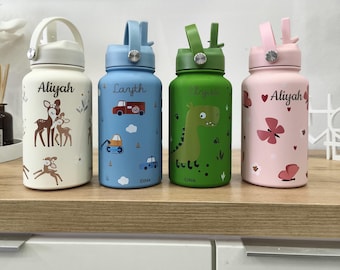 Kinderwaterfles, gepersonaliseerde waterfles, voor de start van het schooljaar, kleuterschool, waterfles voor kinderen, kindercadeaus, 350 ml 650 ml