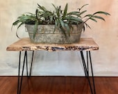 Live Edge End Table - Hairpin End Table - Wood End Table - Night Stand - End Table - Rustic End Table - Modern End Table