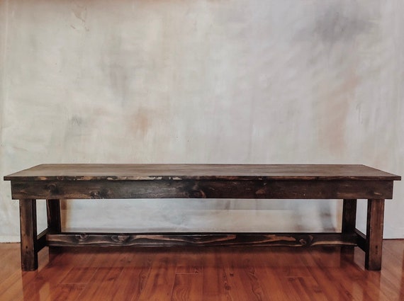 Entryway Bench Farmhouse Bench Rustic Bench Wood Bench Etsy