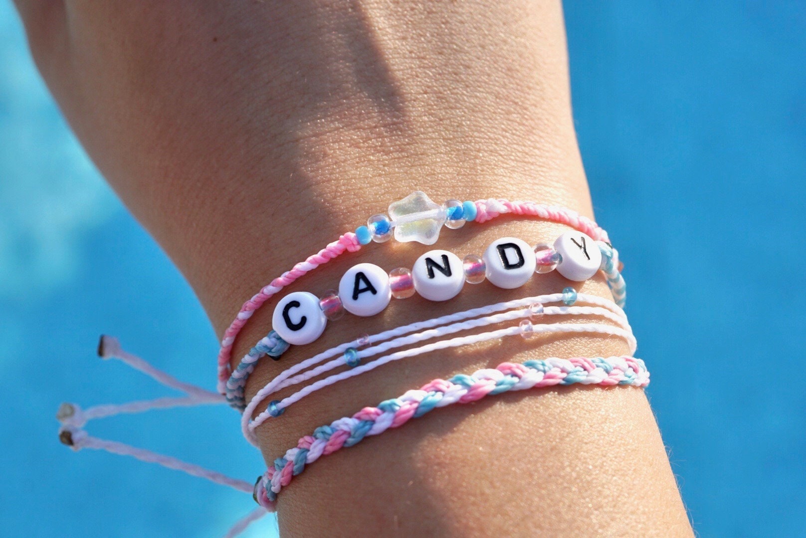 Cotton Candy Bracelet Pack // Pura Vida Style Set // Etsy