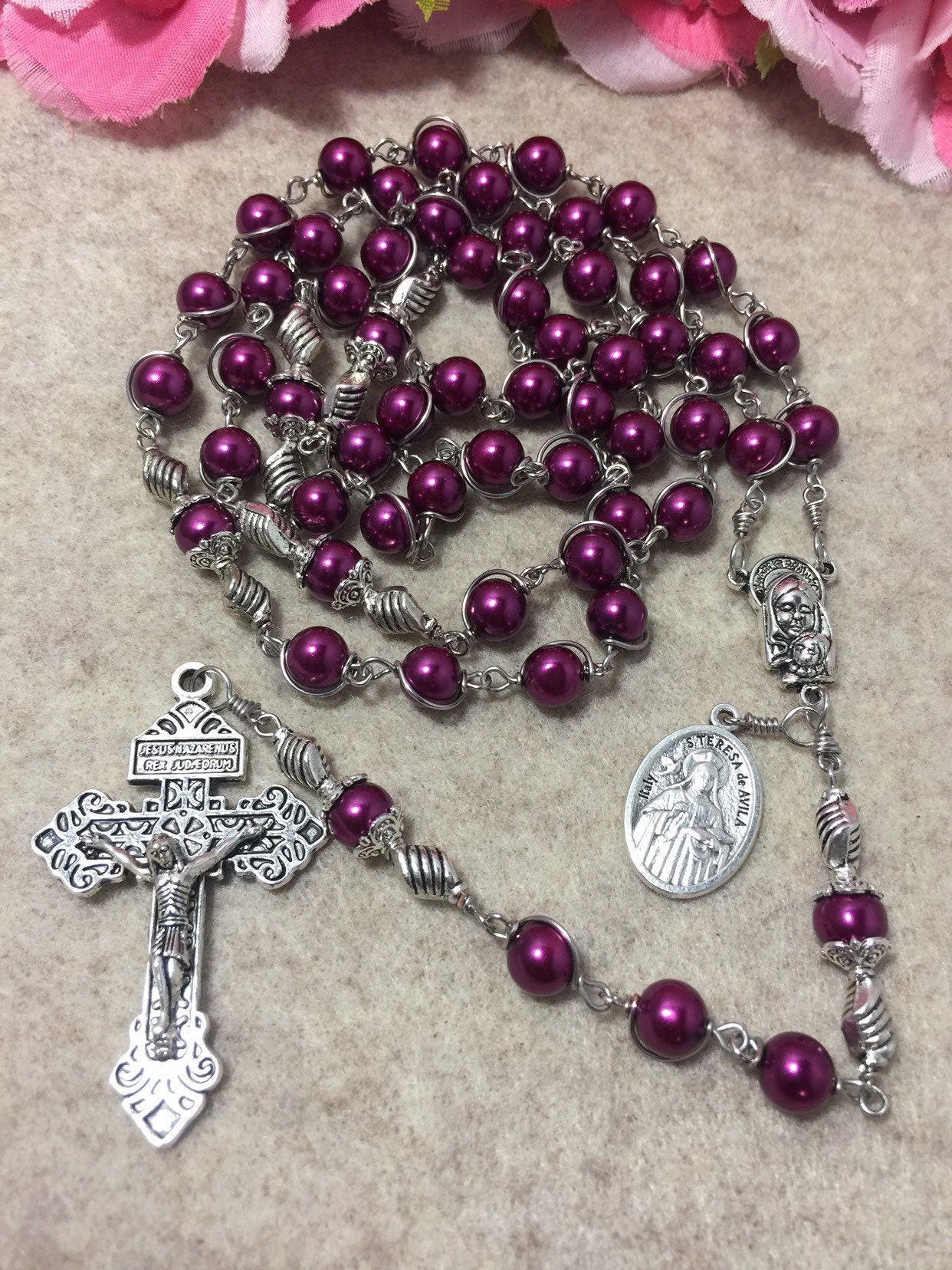 Unbreakable Catholic Rosary ST. Therese De Avila Rosary Etsy