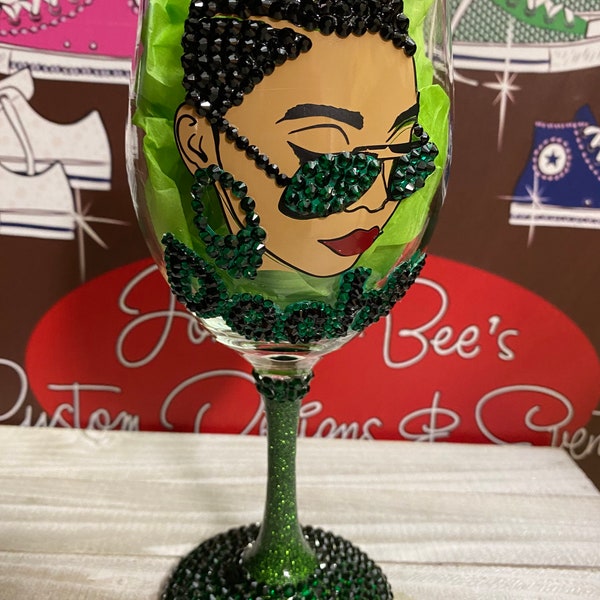 Birthday Diva Wine Glass