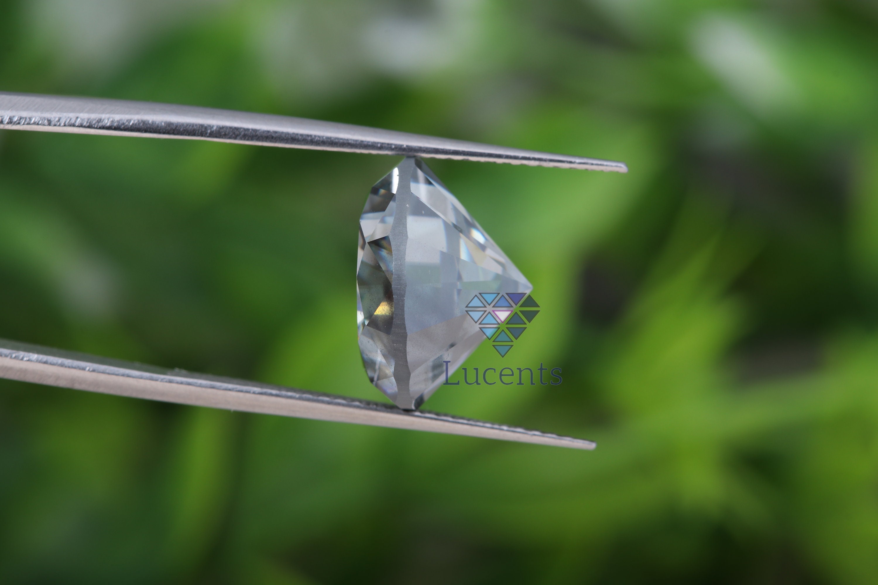 Grauer runder Brillantschliff Lockerer Moissanit Diamant / | Etsy