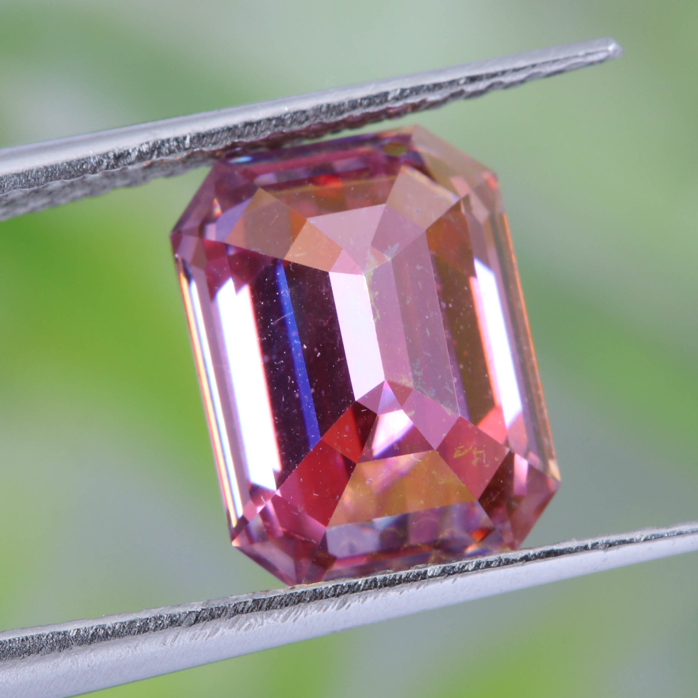 1.65CT Pink Emerald Cut Loose Moissanite Stone Excellent Etsy