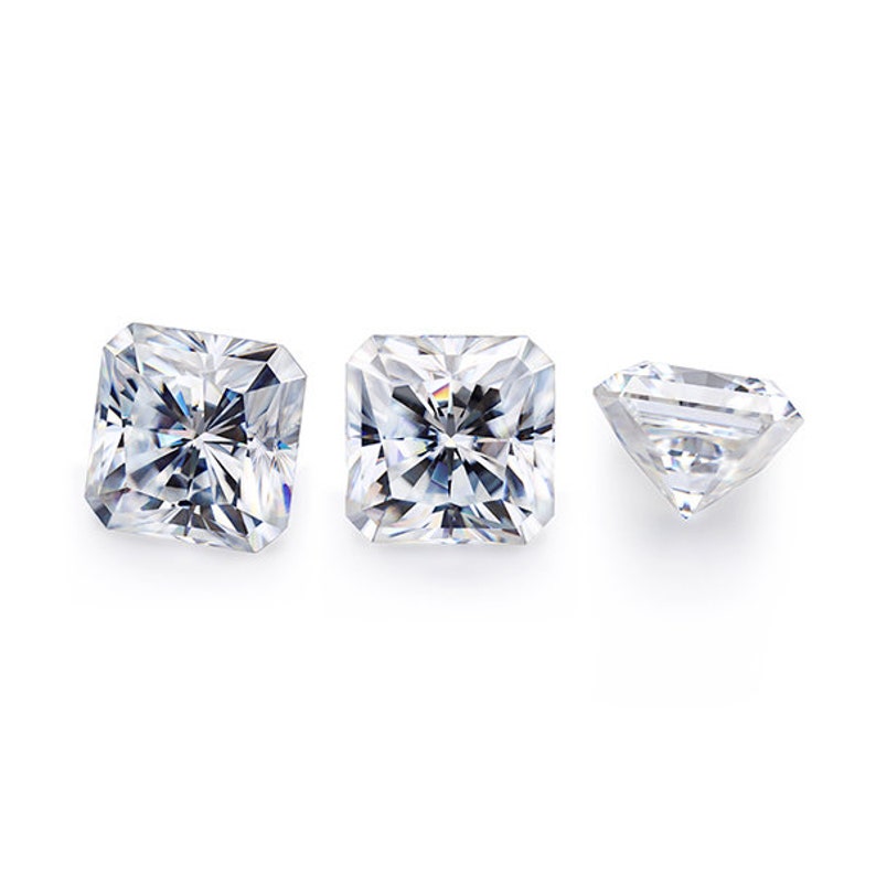 for making Ring Pendant Square radiant Cut 1.00ct TO 3.00ct Loose Moissanite Collection Fancy cut F Color FullWhite Moissanite