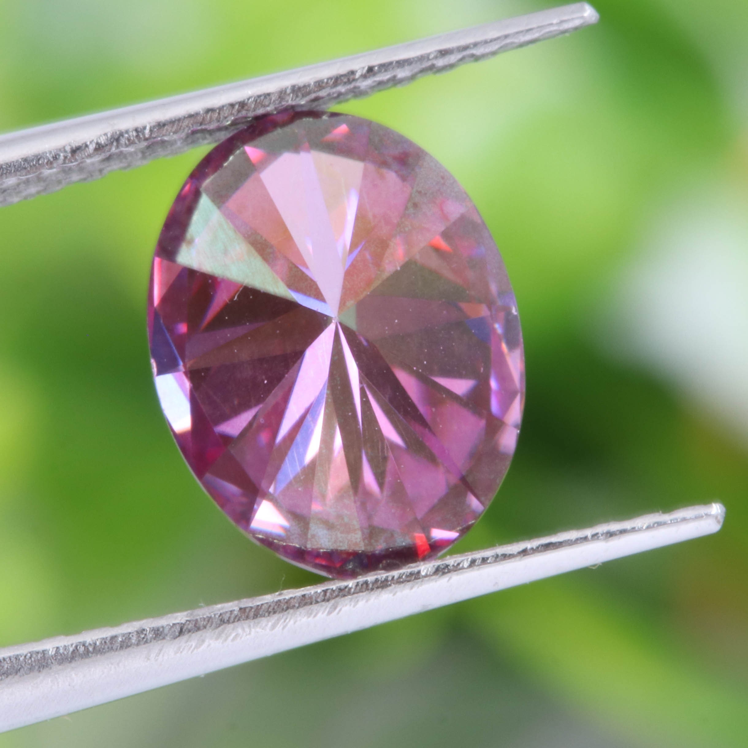 Loose Moissanite Pink purple Loose Moissanite Oval Brilliant | Etsy