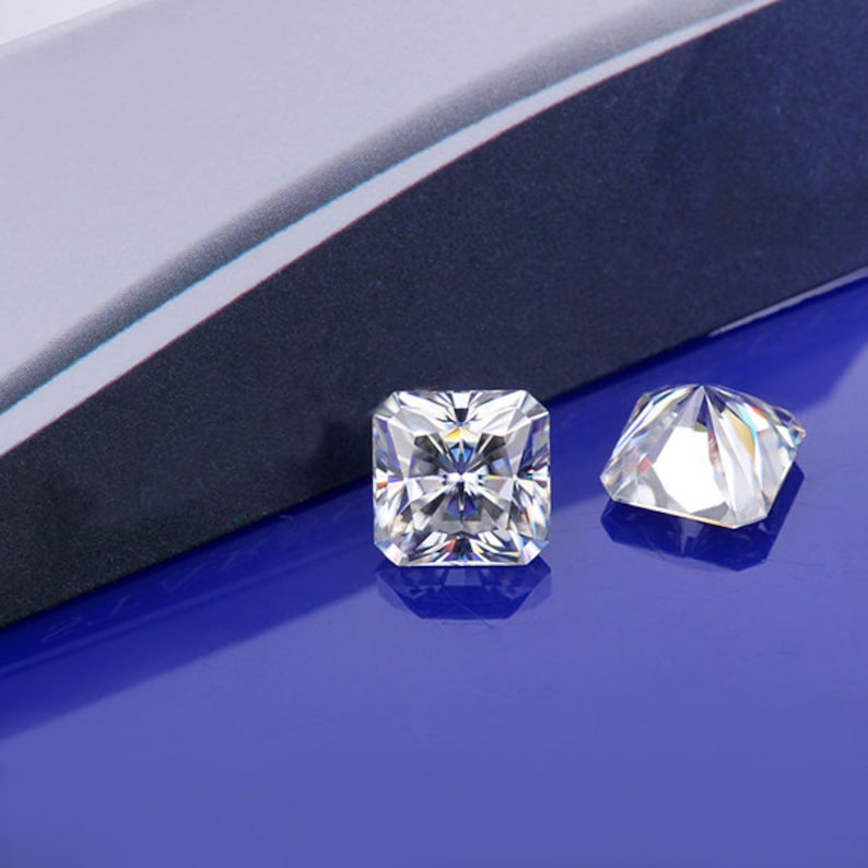 for making Ring Pendant Square radiant Cut 1.00ct TO 3.00ct Loose Moissanite Collection Fancy cut F Color FullWhite Moissanite