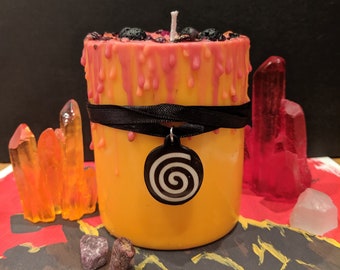 Might of Pele - Ritual Goddess Spell Candle for Overcoming Anger and Negativity- Volcano Fire Intention Spell Hawaiian Charm